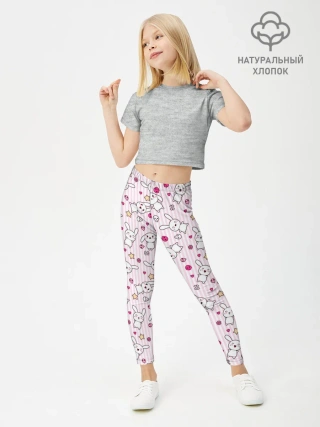 Леггинсы для девочки / Зайчики