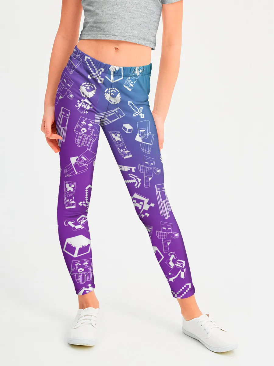 Леггинсы для девочки / Minecraft pattern