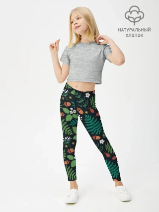 Леггинсы для девочки / Forest leaves