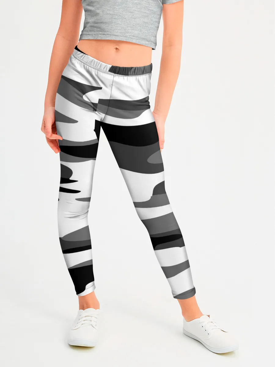 Леггинсы для девочки / Камуфляж Sabaton без лого