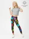 Леггинсы для девочки / Разноцветные вирусы
