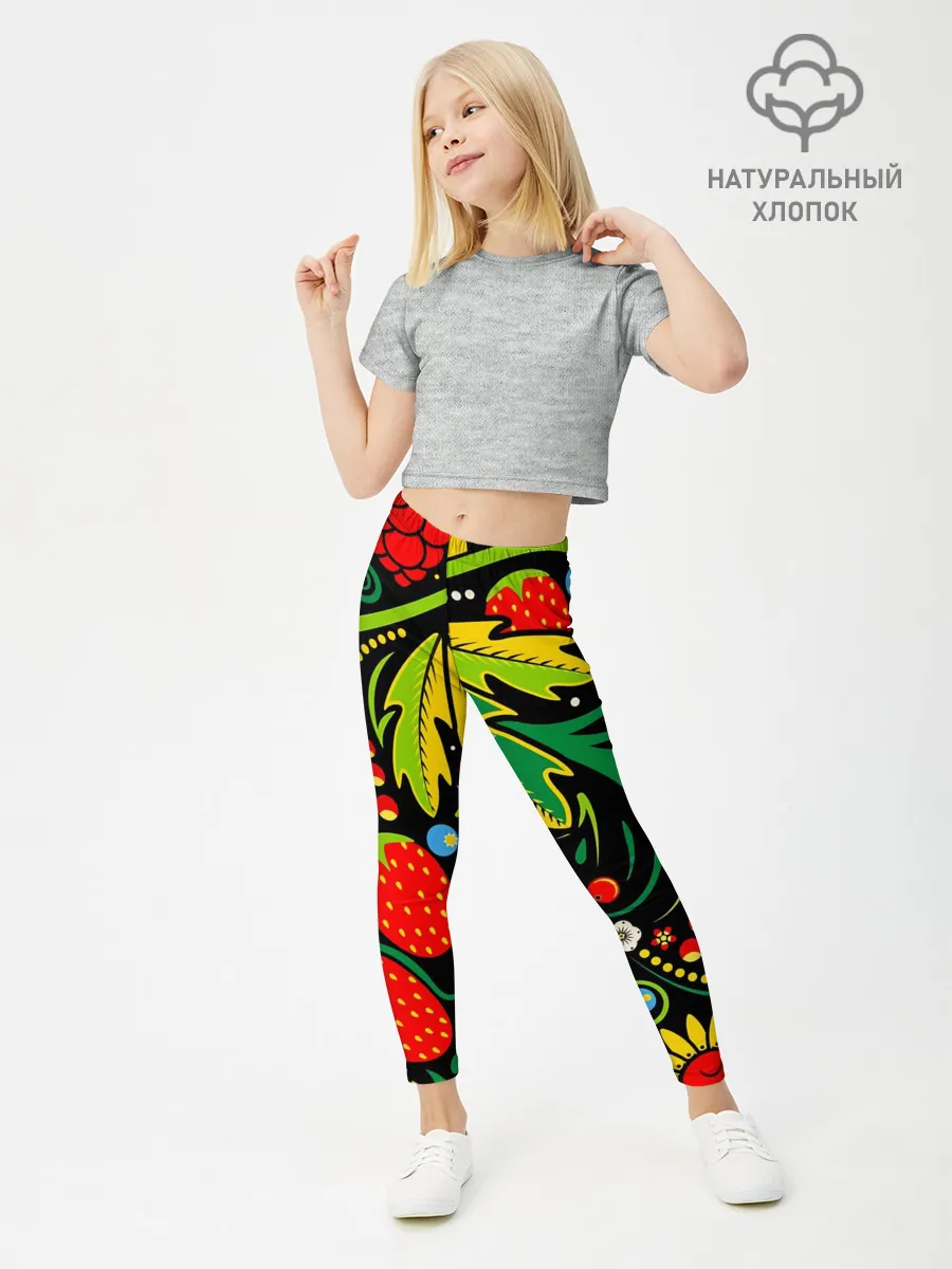 Леггинсы для девочки / Цветы