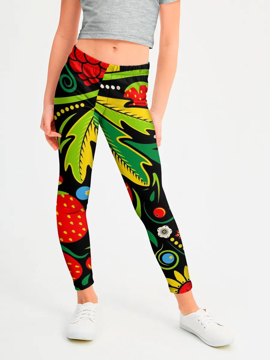 Леггинсы для девочки / Цветы