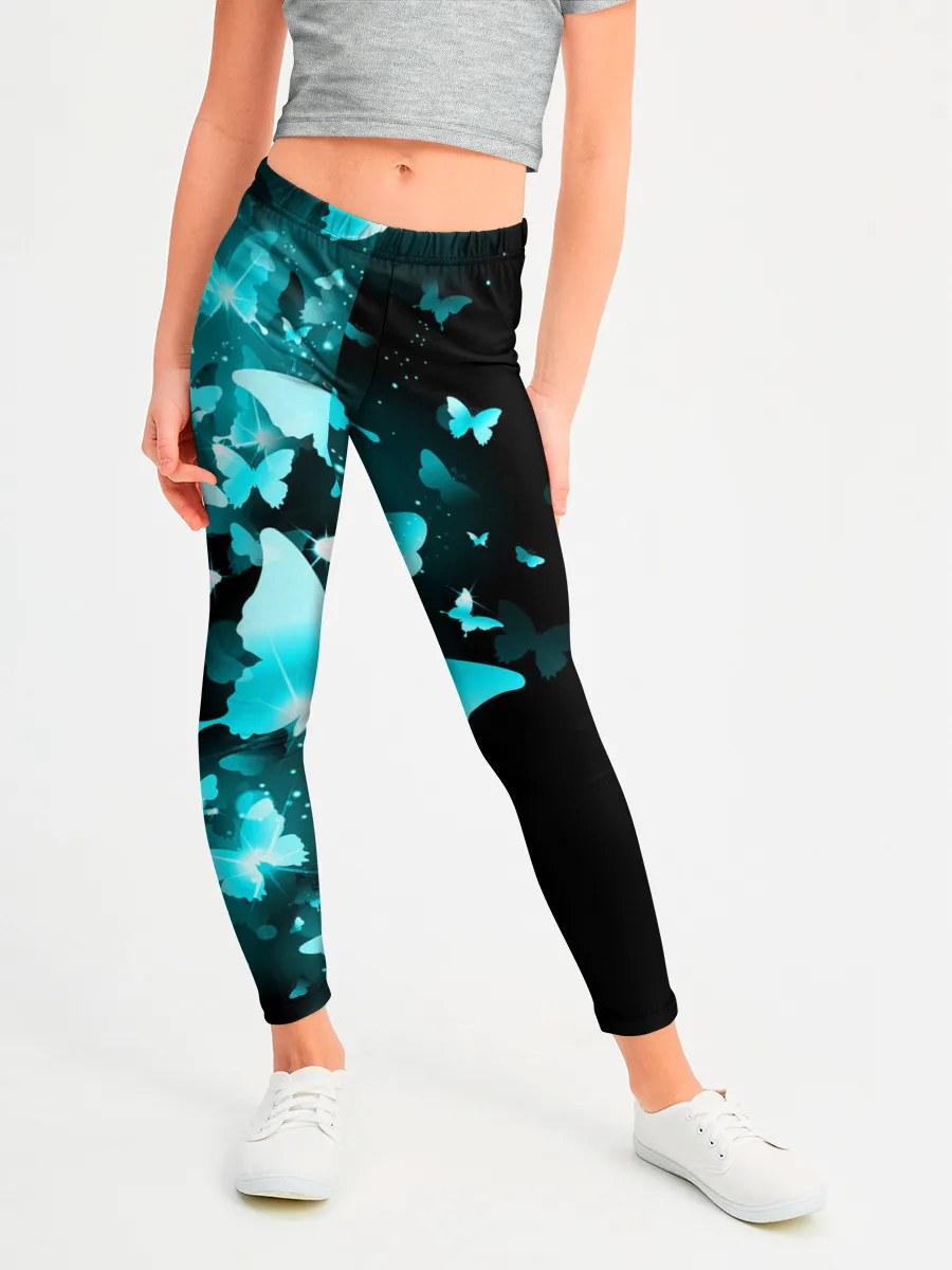 Леггинсы для девочки / НЕОНОВЫЕ БАБОЧКИ | NEON