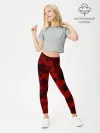 Леггинсы для девочки / RED MILITARY | КРАСНЫЙ КАМУФЛЯЖ