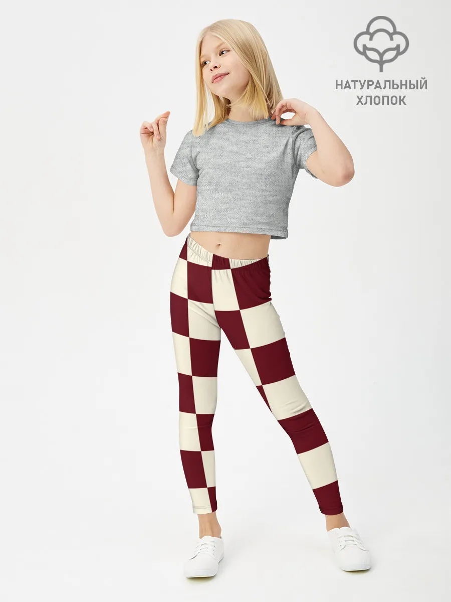 Леггинсы для девочки / Шахматка