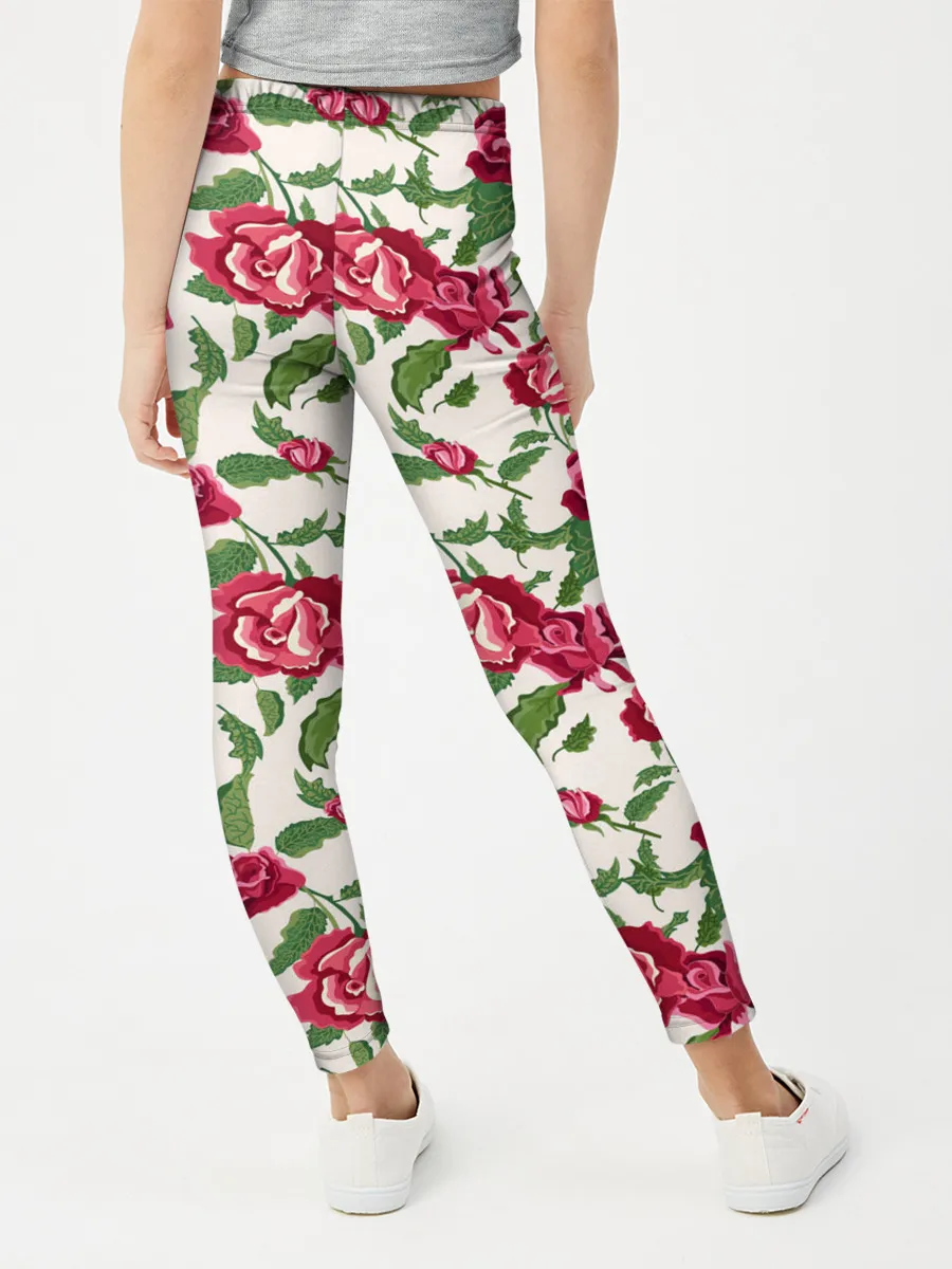 Леггинсы для девочки / Цветочный узор