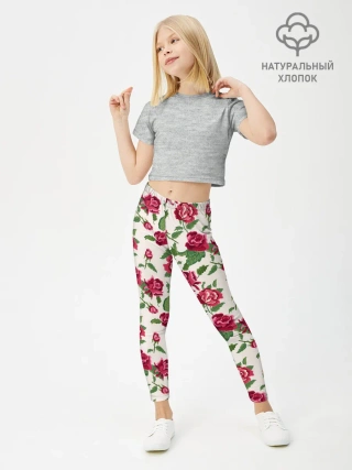 Леггинсы для девочки / Цветочный узор