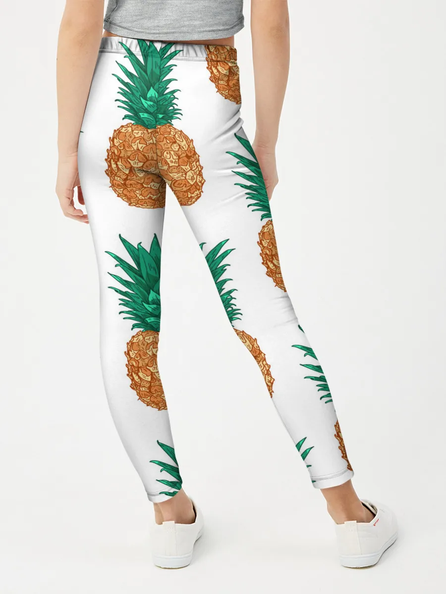 Леггинсы для девочки / Ананасовый арт