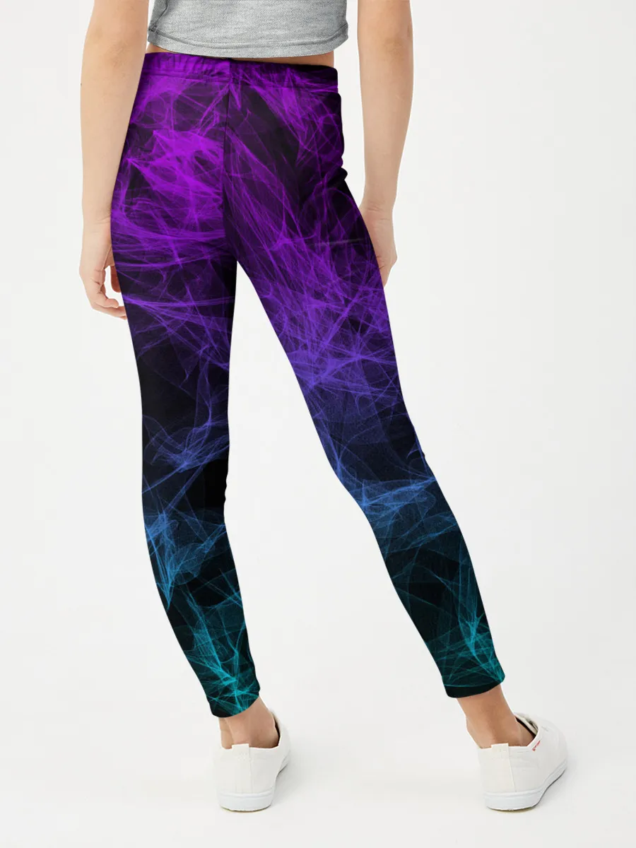 Леггинсы для девочки / NEON SMOKES STRIPES | НЕОНОВЫЕ ВОЛНЫ