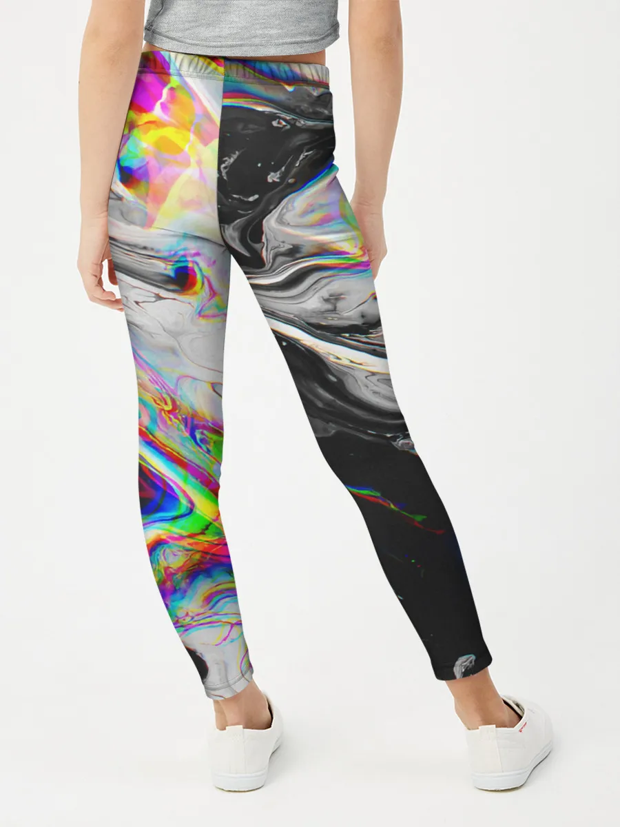 Леггинсы для девочки / DIGITAL ABSTRACT GLITCH | ГЛИТЧ