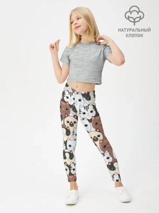 Леггинсы для девочки / Животные.