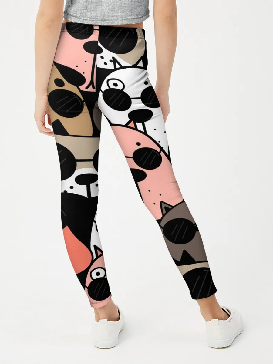 Леггинсы для девочки / Серьезные псы