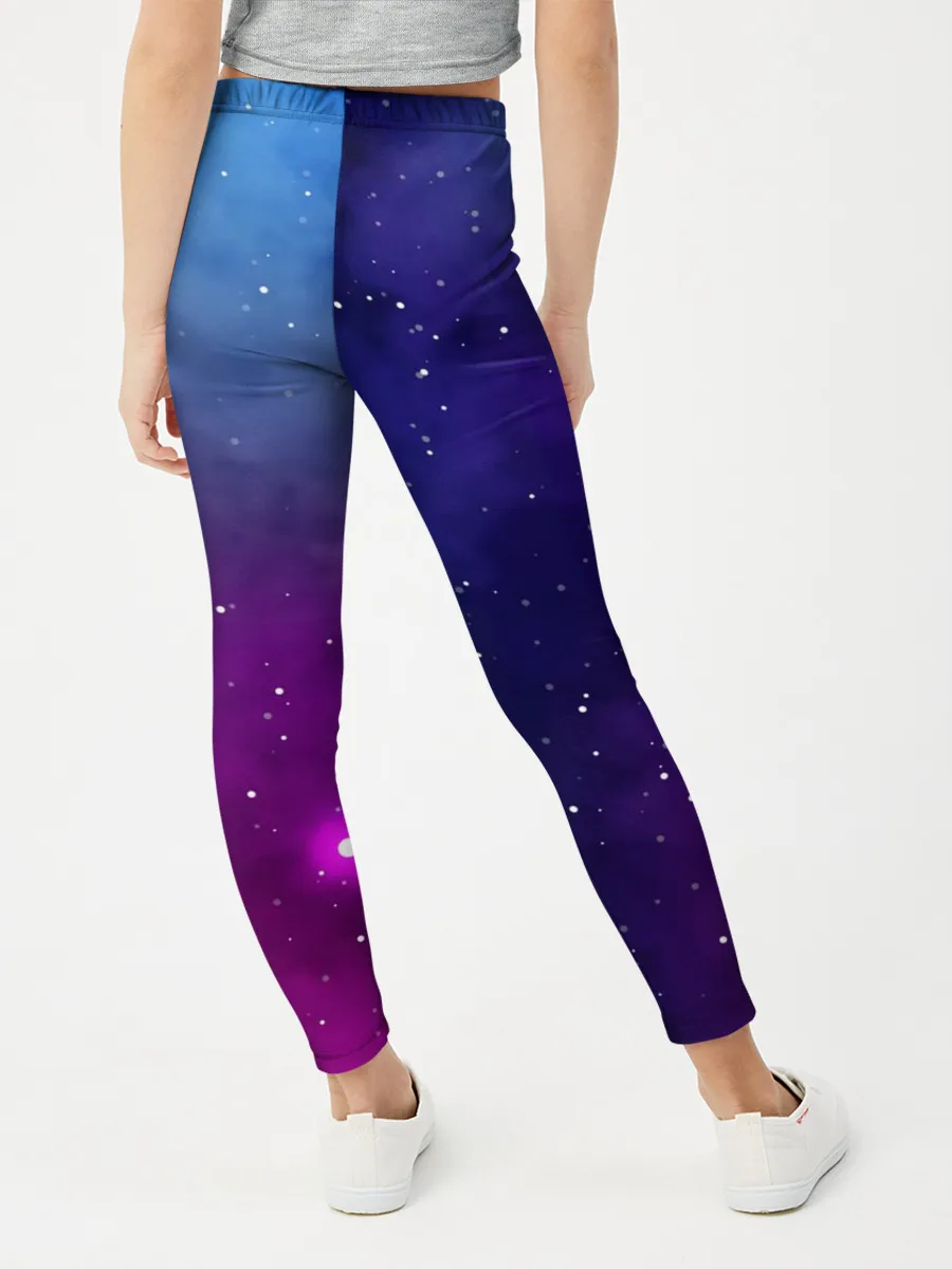 Леггинсы для девочки / НЕОНОВЫЙ КОСМОС
