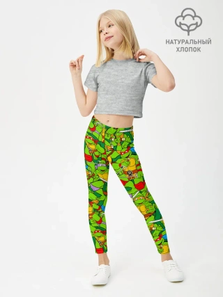 Леггинсы для девочки / Черепашки - ниндзя