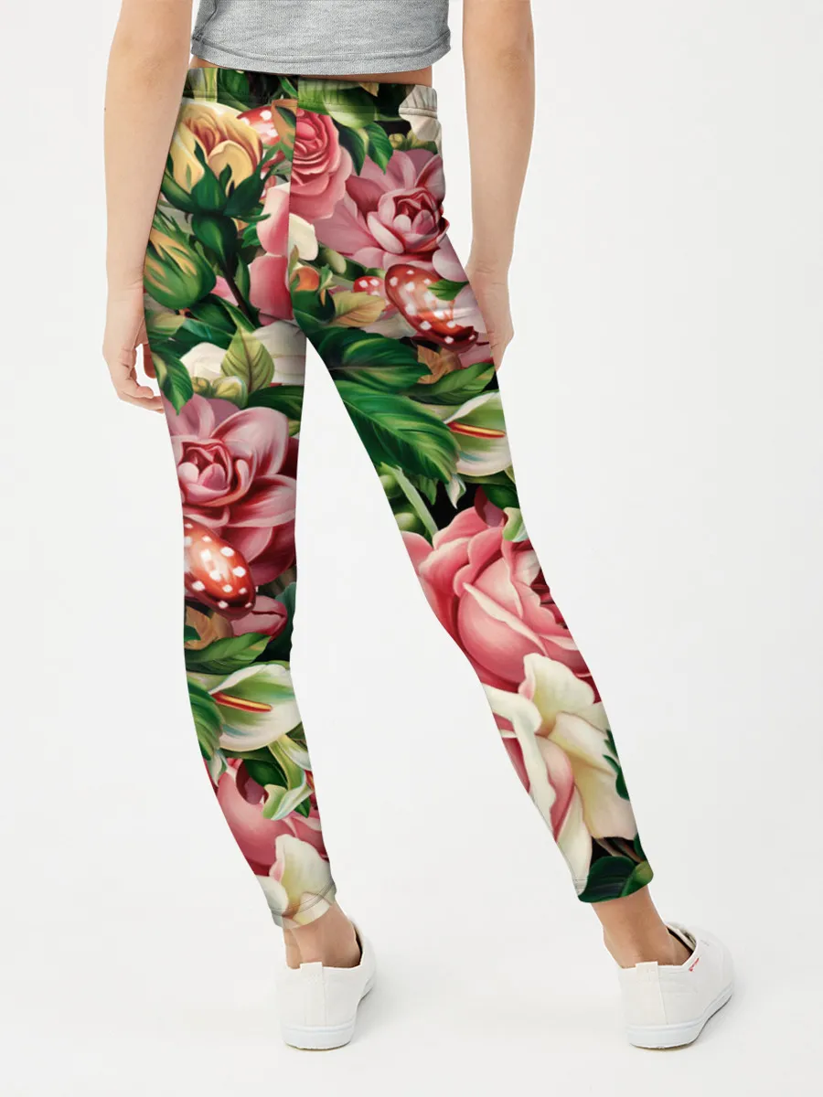 Леггинсы для девочки / ЦВЕТЫ / FLOWERS / 8 МАРТА