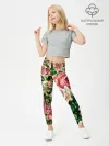 Леггинсы для девочки / ЦВЕТЫ / FLOWERS / 8 МАРТА