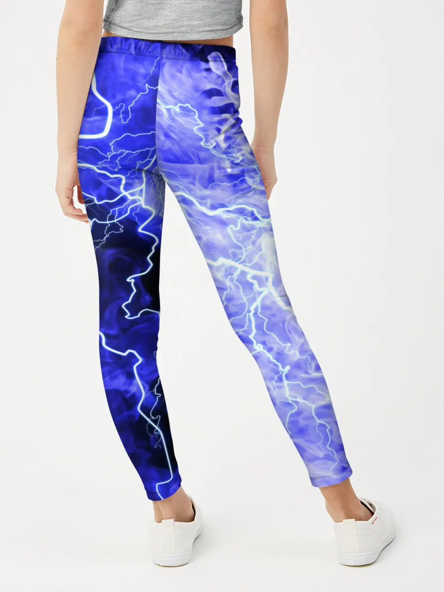 Леггинсы для девочки / МОЛНИЯ BLUE