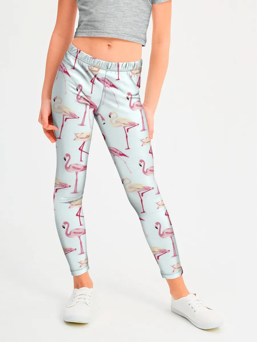 Леггинсы для девочки / Фламинго