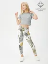 Леггинсы для девочки / Тропики хаки