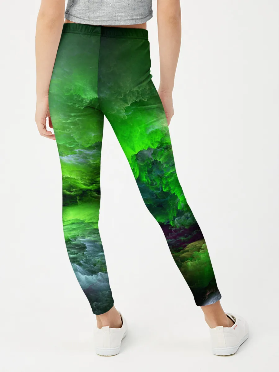 Леггинсы для девочки / GREEN SPACE | ЗЕЛЁНЫЙ КОСМОС