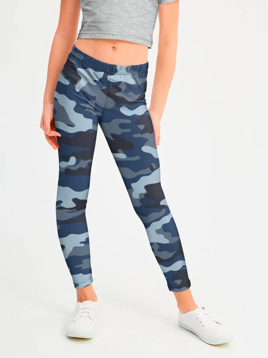 Леггинсы для девочки / Камуфляж МВД