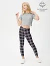 Леггинсы для девочки / Классические в клеточку