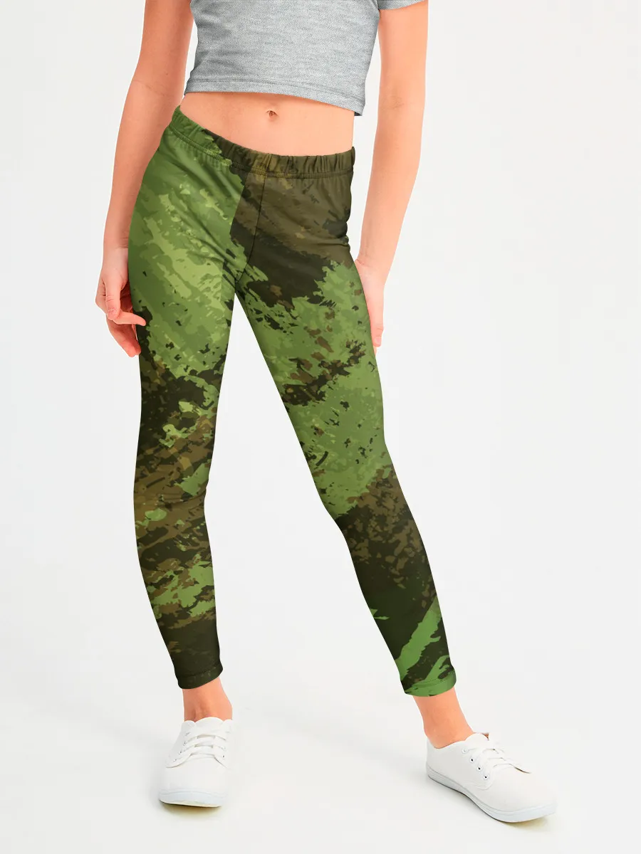 Леггинсы для девочки / КАМУФЛЯЖ BROWN