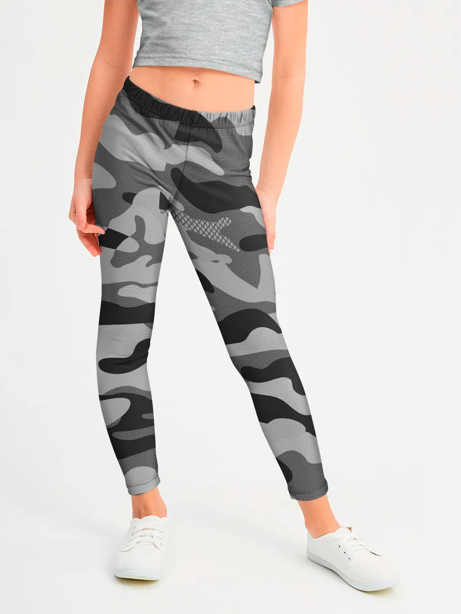 Леггинсы для девочки / КАМУФЛЯЖ GRAY