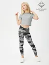 Леггинсы для девочки / КАМУФЛЯЖ GRAY