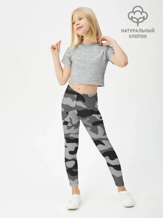 Леггинсы для девочки / КАМУФЛЯЖ GRAY
