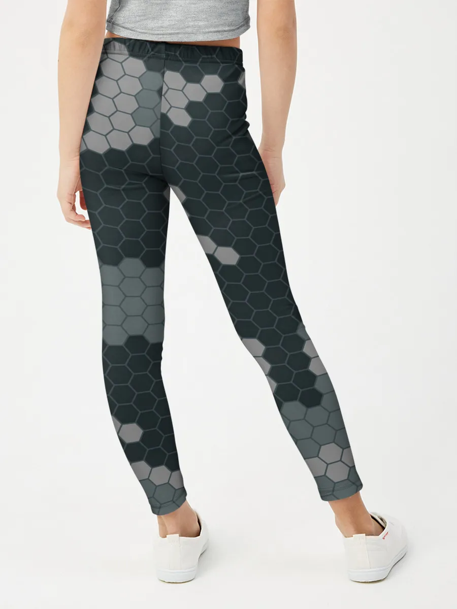 Леггинсы для девочки / КАМУФЛЯЖ СОТЫ