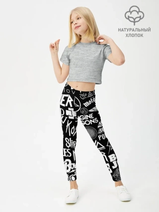 Леггинсы для девочки / ЛОГОТИПЫ РОК ГРУПП