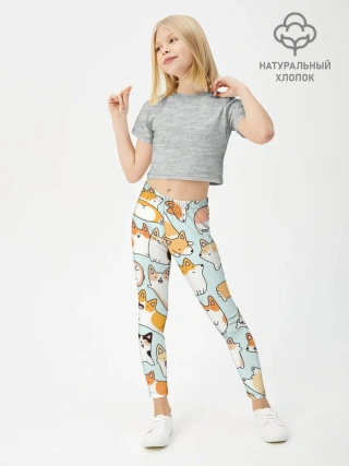 Леггинсы для девочки / Милые корги