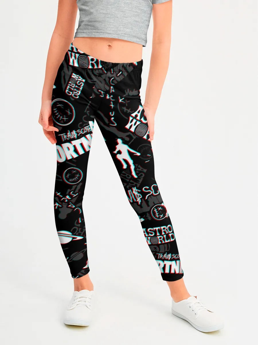 Леггинсы для девочки / TRAVIS SCOTT+FORTNITE