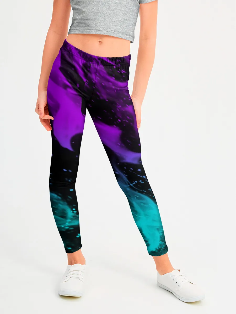 Леггинсы для девочки / НЕОНОВЫЙ ОГОНЬ