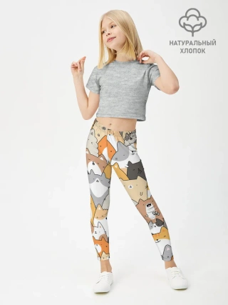 Леггинсы для девочки / Кошачья стая