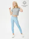Леггинсы для девочки / Очень светлые голубые облака