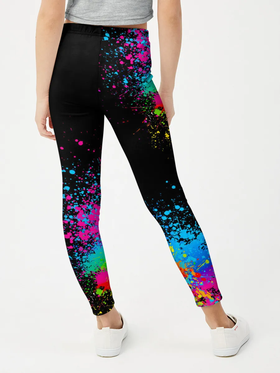 Леггинсы для девочки / Брызги красок