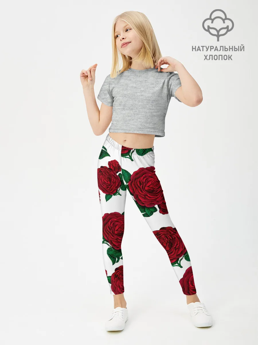 Леггинсы для девочки / Винтажные розы