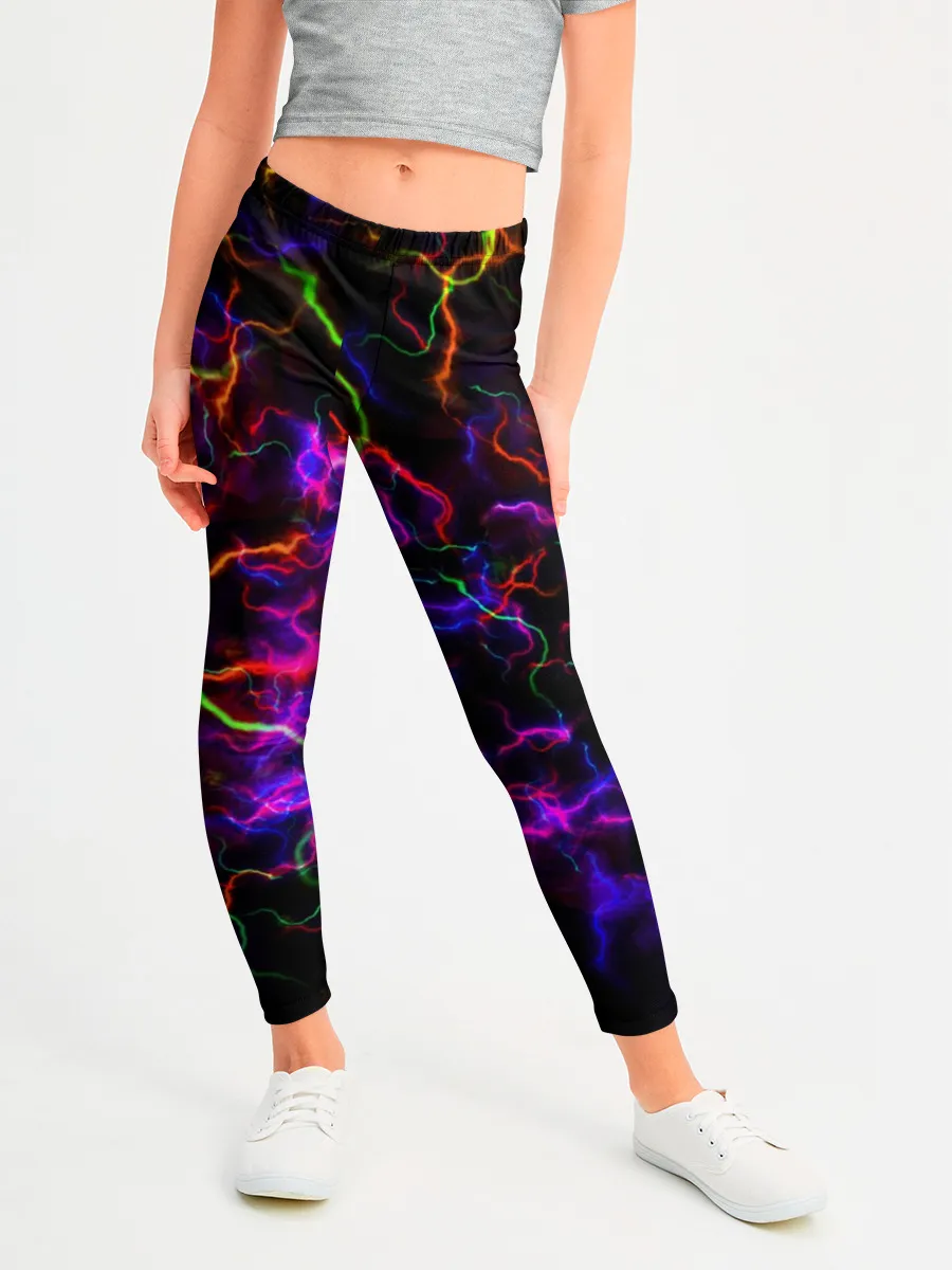 Леггинсы для девочки / Ночное Грозовое Небо