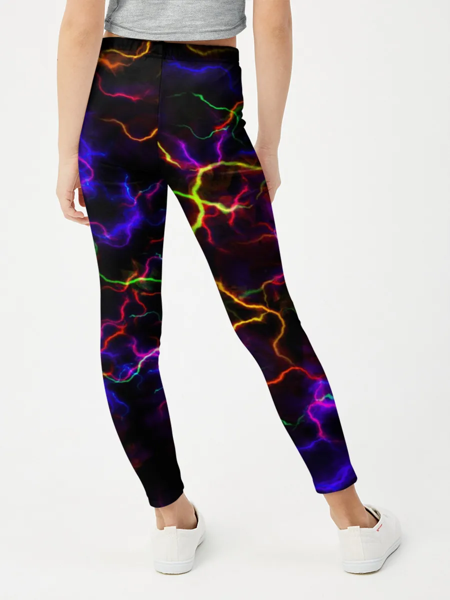 Леггинсы для девочки / Ночное Грозовое Небо