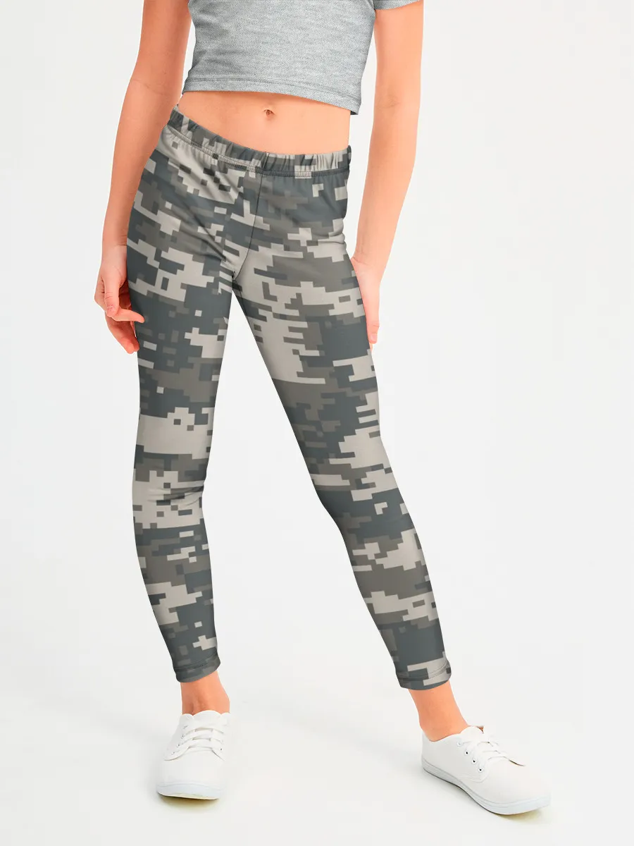 Леггинсы для девочки / Цифровой камуфляж