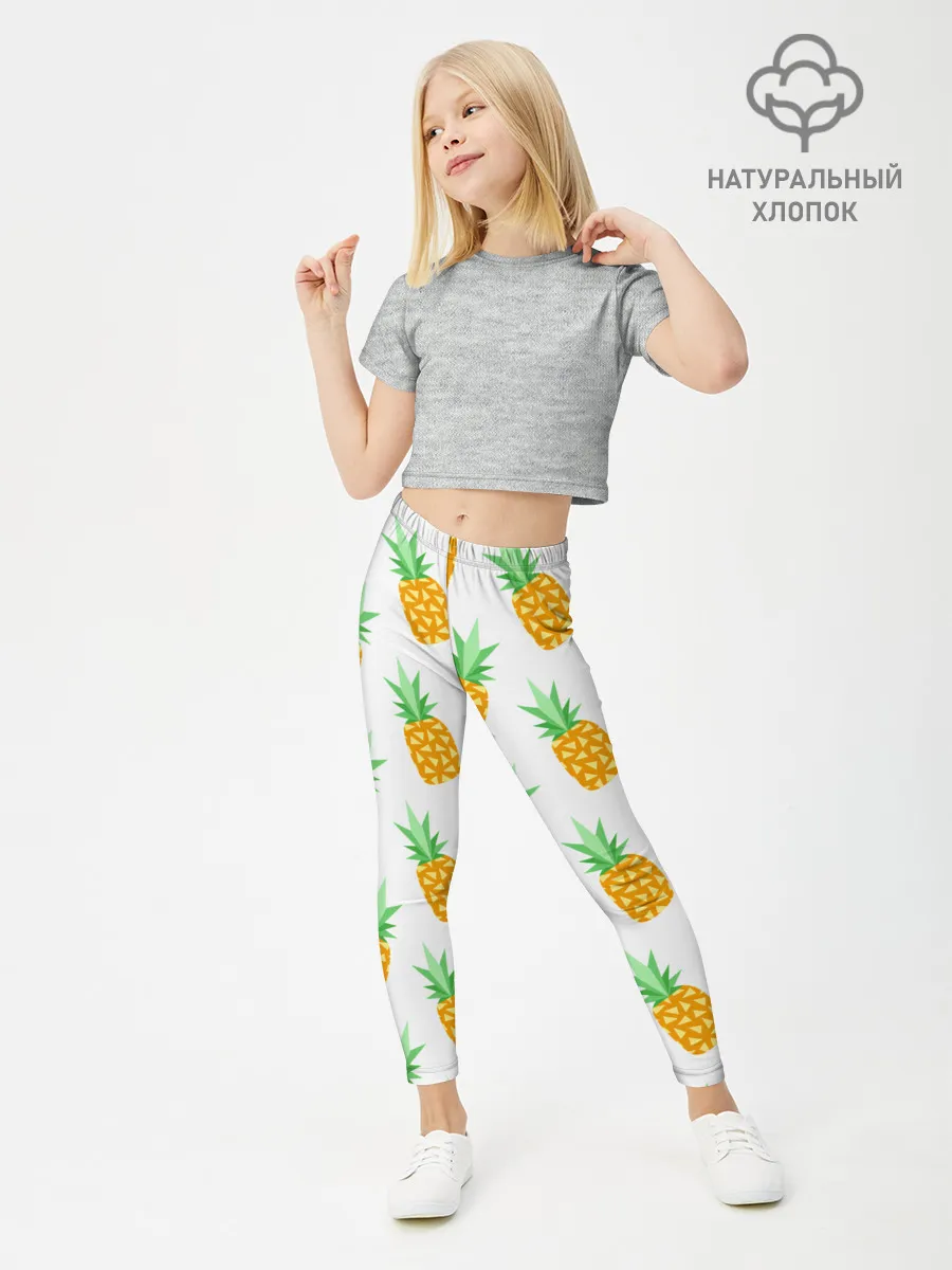 Леггинсы для девочки / Ананасы.