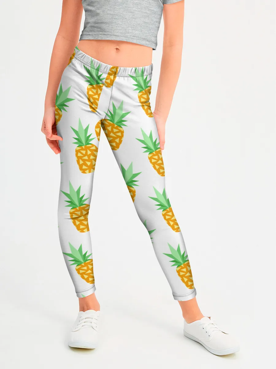 Леггинсы для девочки / Ананасы.