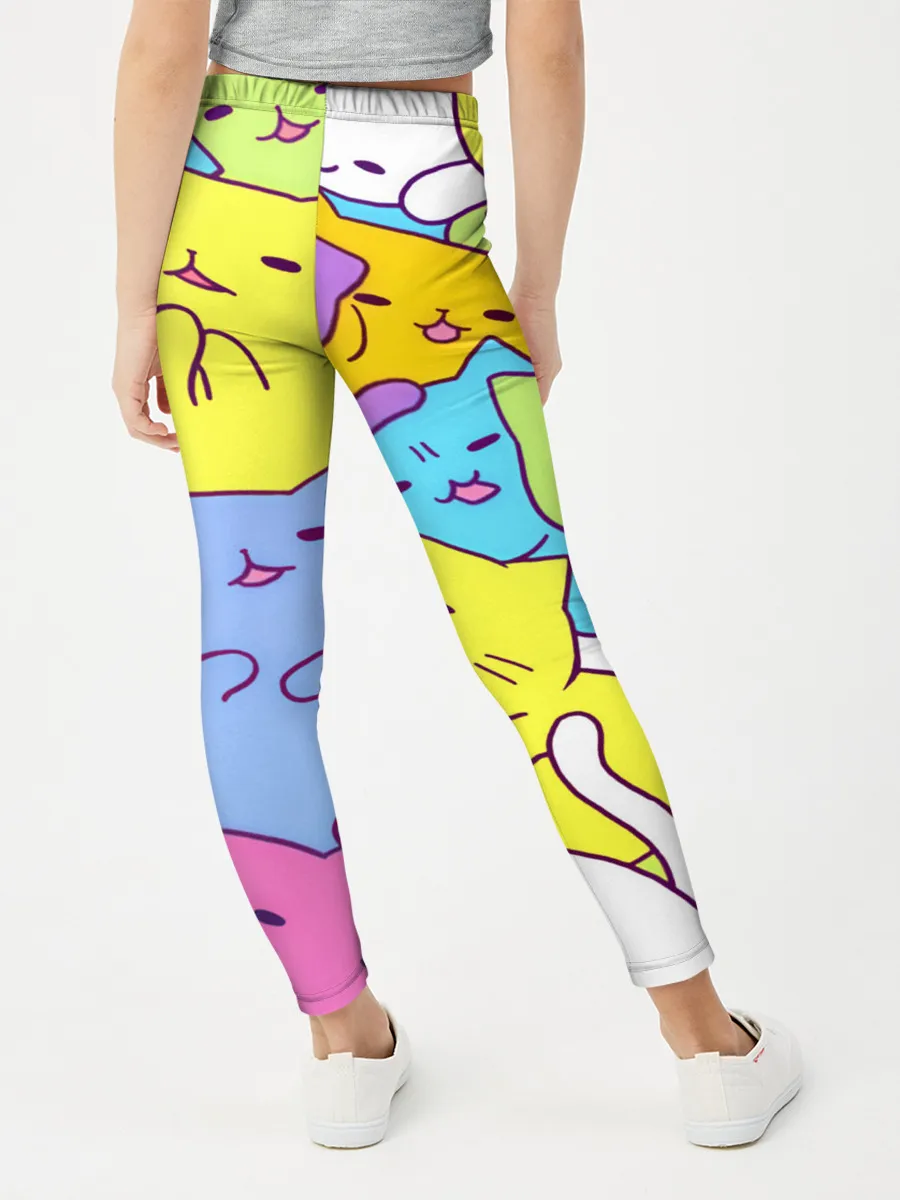 Леггинсы для девочки / МИЛЫЕ КОТЯТКИ