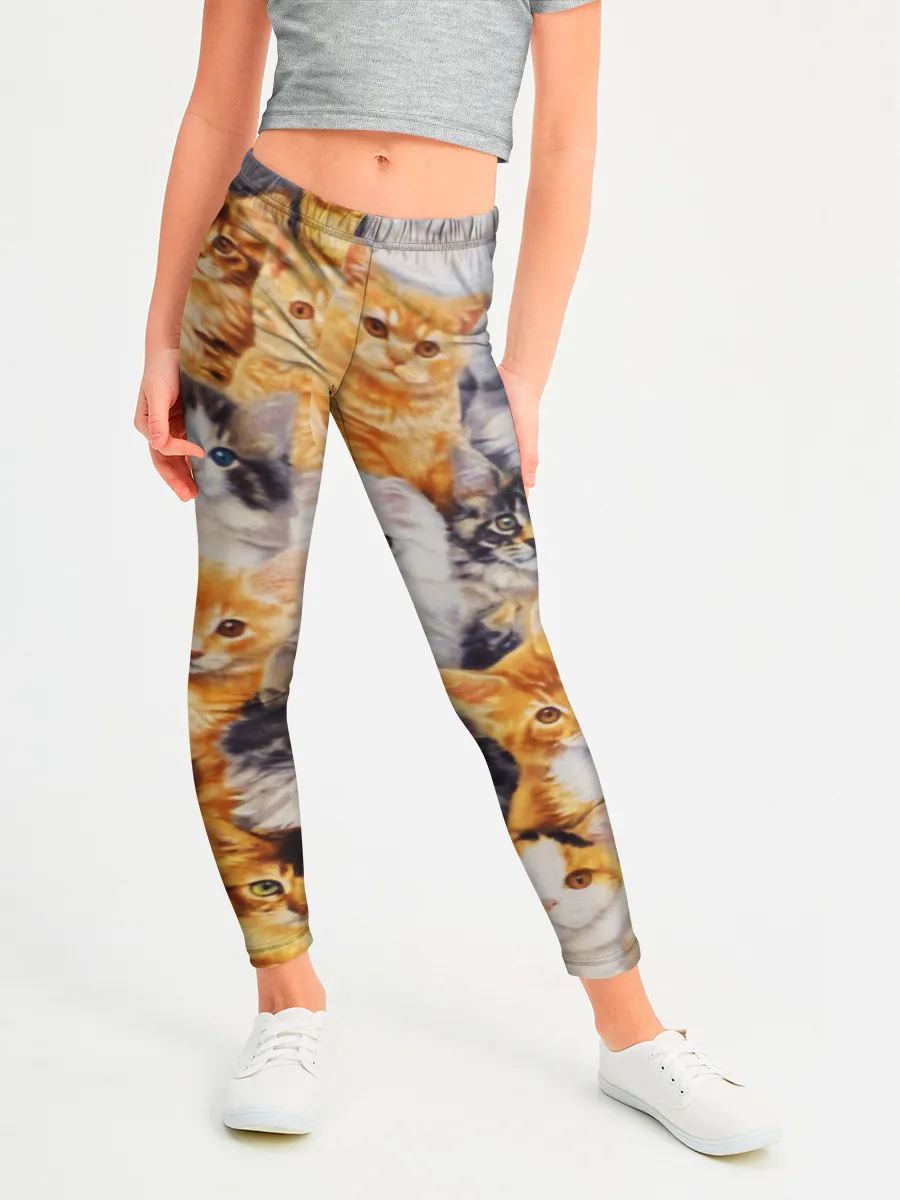 Леггинсы для девочки / КОТЯТКИ