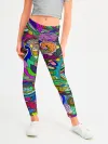 Леггинсы для девочки / Дудлы узор разноцветный хиппи