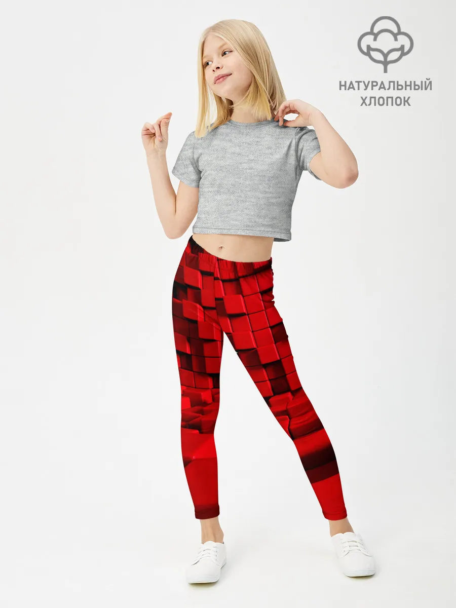 Леггинсы для девочки / 3D кубики