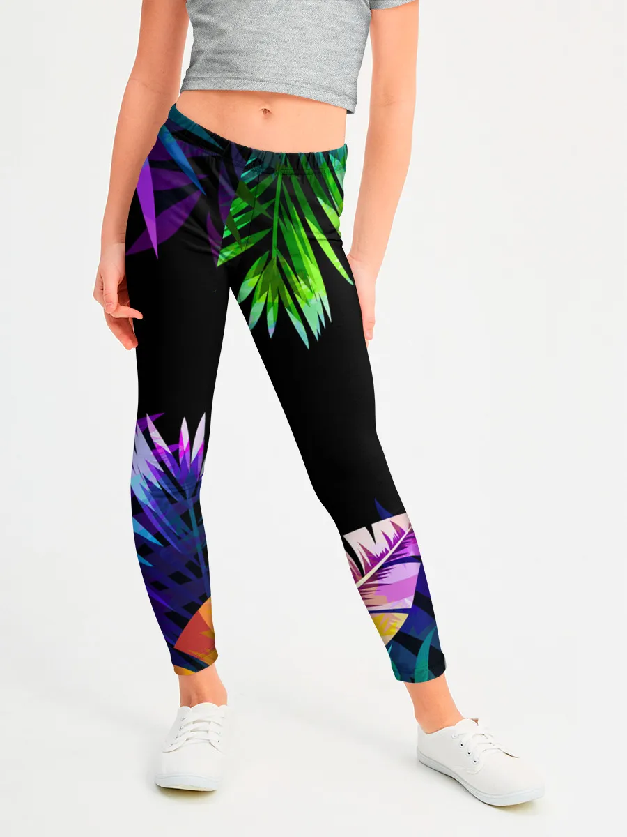 Леггинсы для девочки / Тропическая Ночь